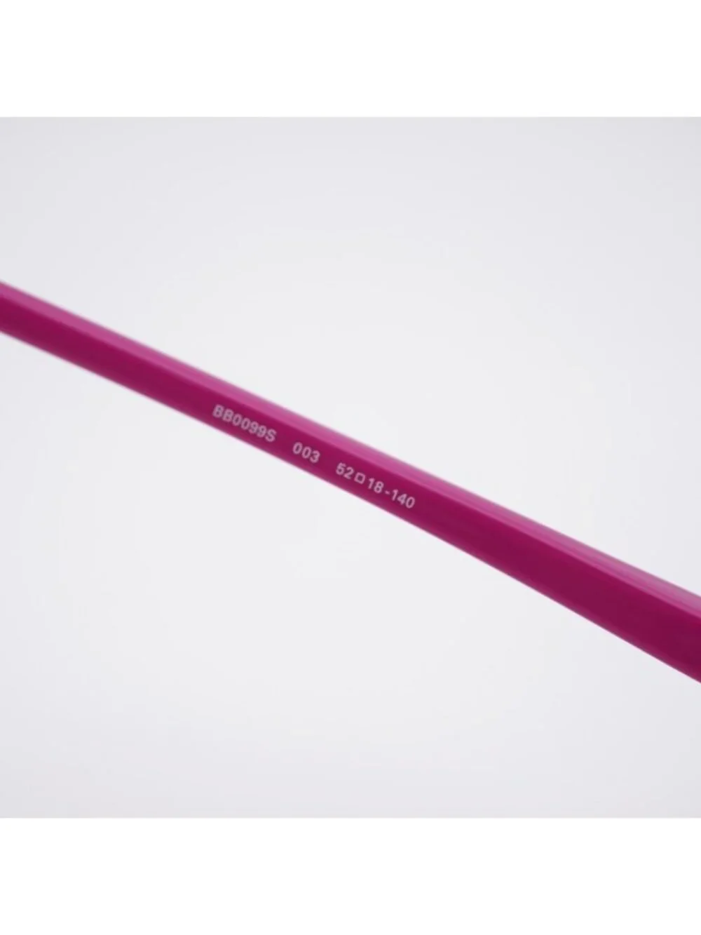 Balenciaga BB0099S 003 Sunglasses Violet Rectangle Frame, Pink Lenses